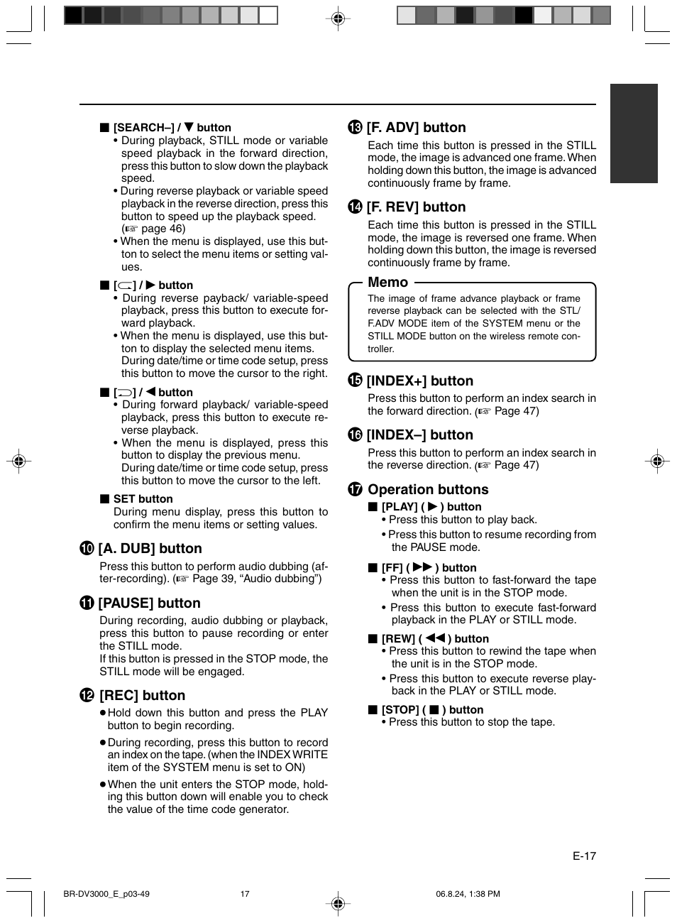 JVC BR-DV600AE User Manual | Page 17 / 356