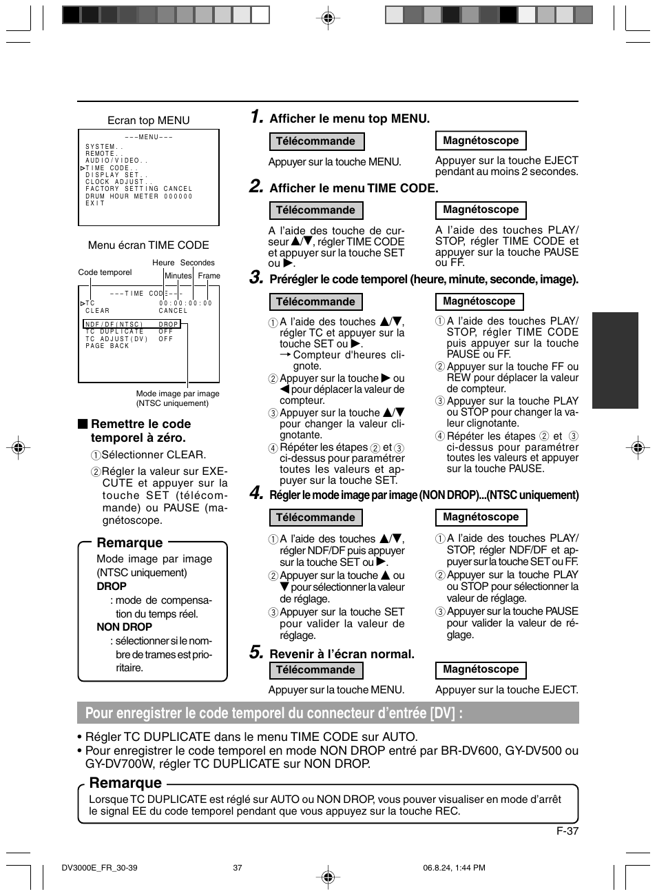 Remarque | JVC BR-DV600AE User Manual | Page 179 / 356