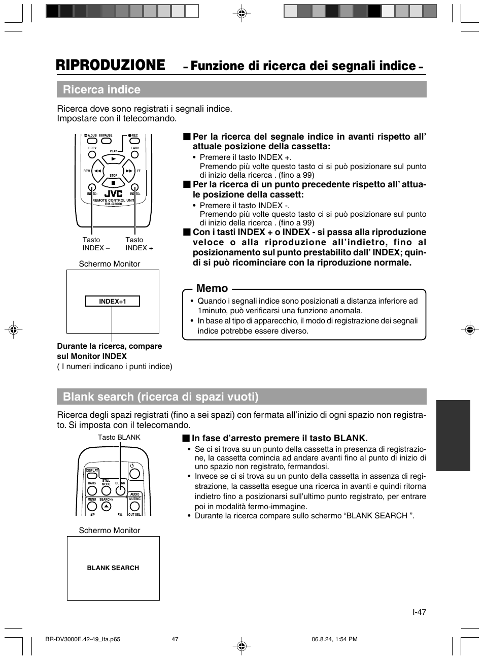 Funzione di ricerca dei segnali indice, Riproduzione | JVC BR-DV600AE User Manual | Page 331 / 356