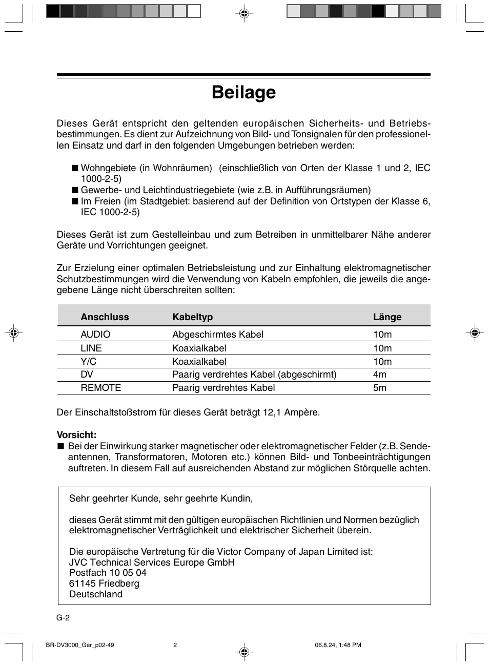 Beilage | JVC BR-DV600AE User Manual | Page 73 / 356