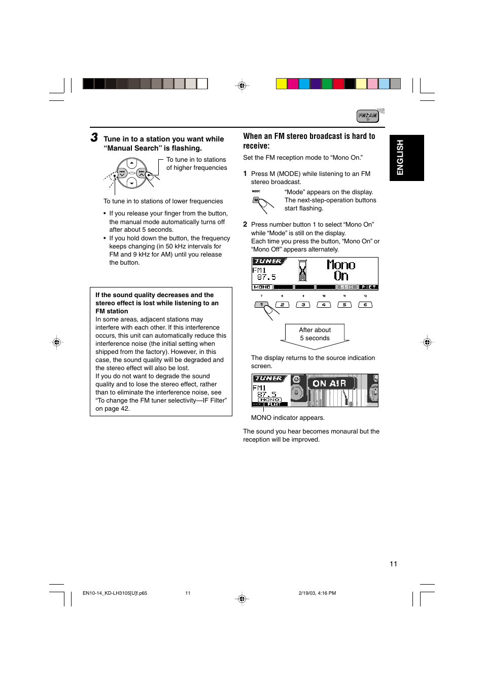 JVC KD-LH3105 User Manual | Page 11 / 65