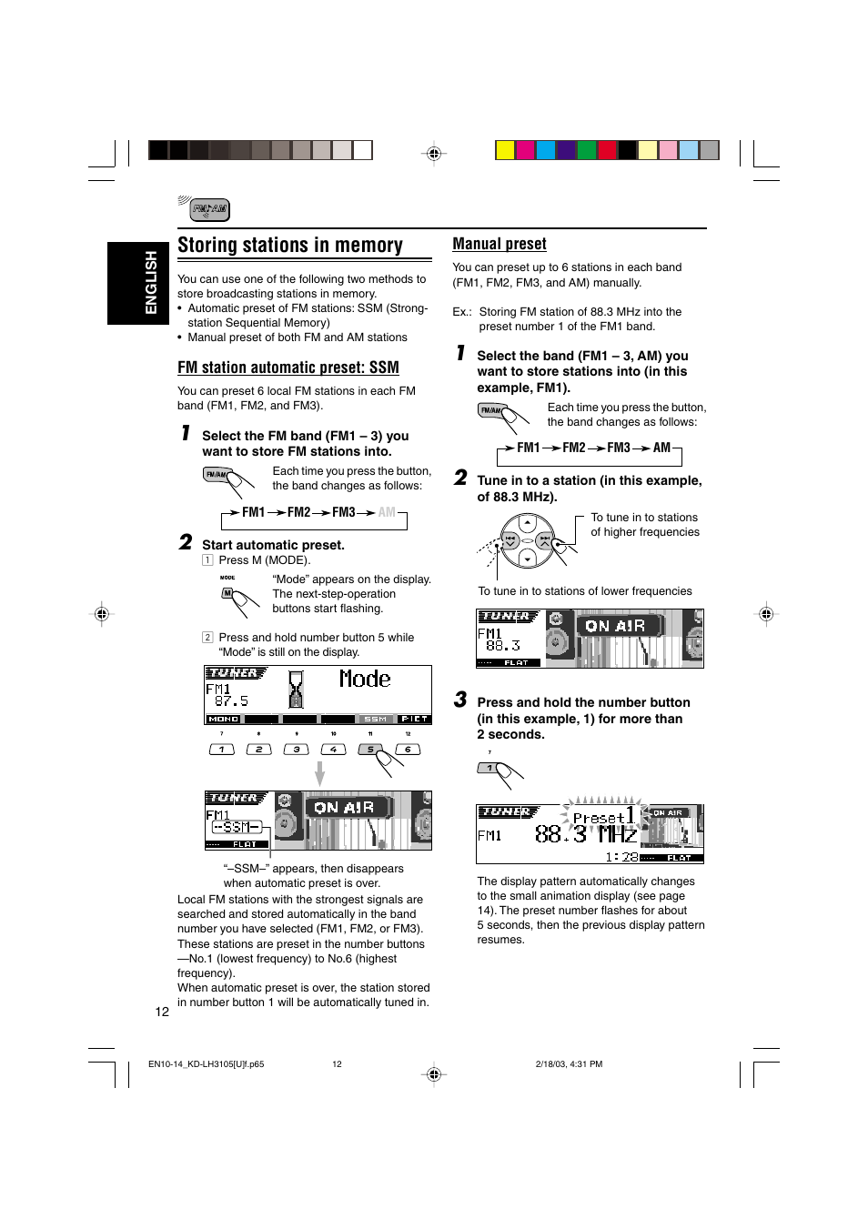 JVC KD-LH3105 User Manual | Page 12 / 65