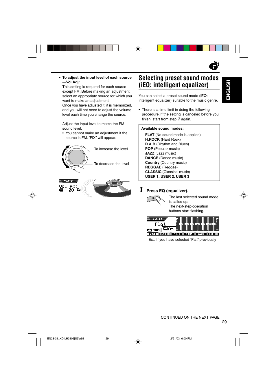 JVC KD-LH3105 User Manual | Page 29 / 65