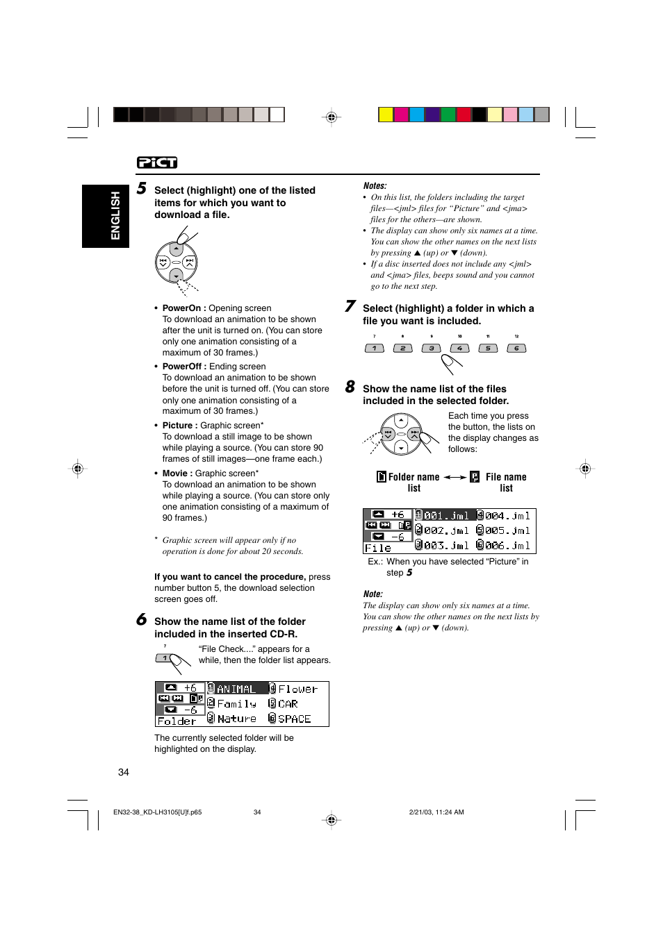 JVC KD-LH3105 User Manual | Page 34 / 65