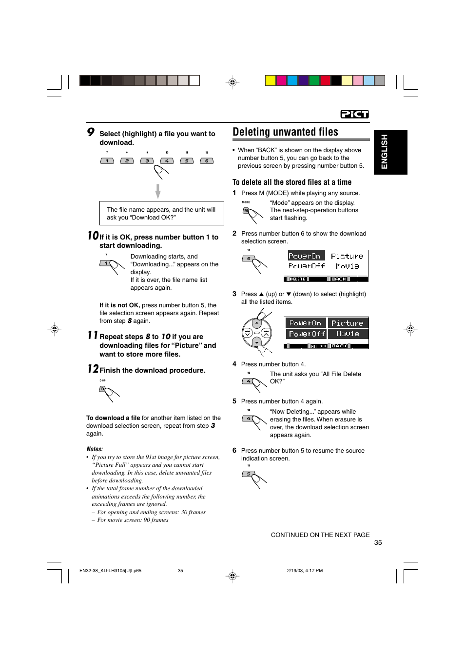 Deleting unwanted files | JVC KD-LH3105 User Manual | Page 35 / 65