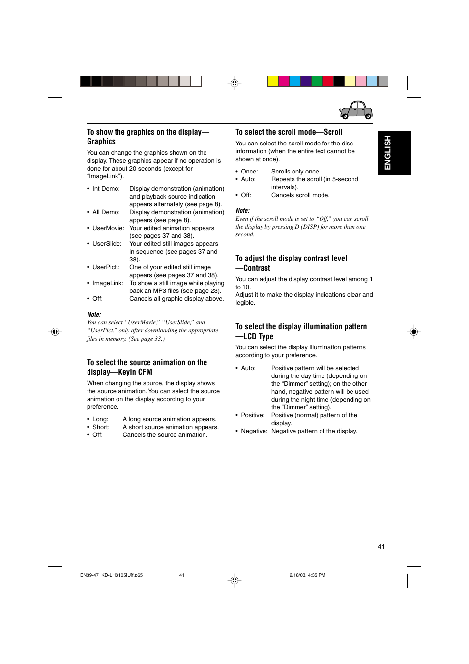 JVC KD-LH3105 User Manual | Page 41 / 65