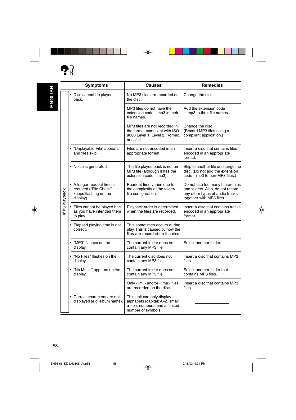 English | JVC KD-LH3105 User Manual | Page 58 / 65