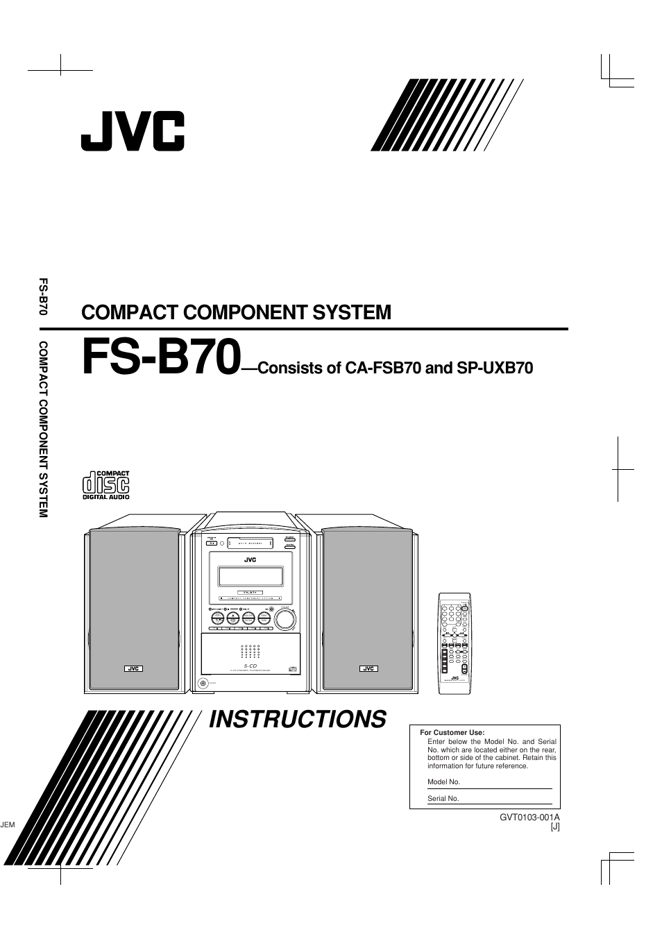 JVC CA-FSB70 User Manual | 70 pages