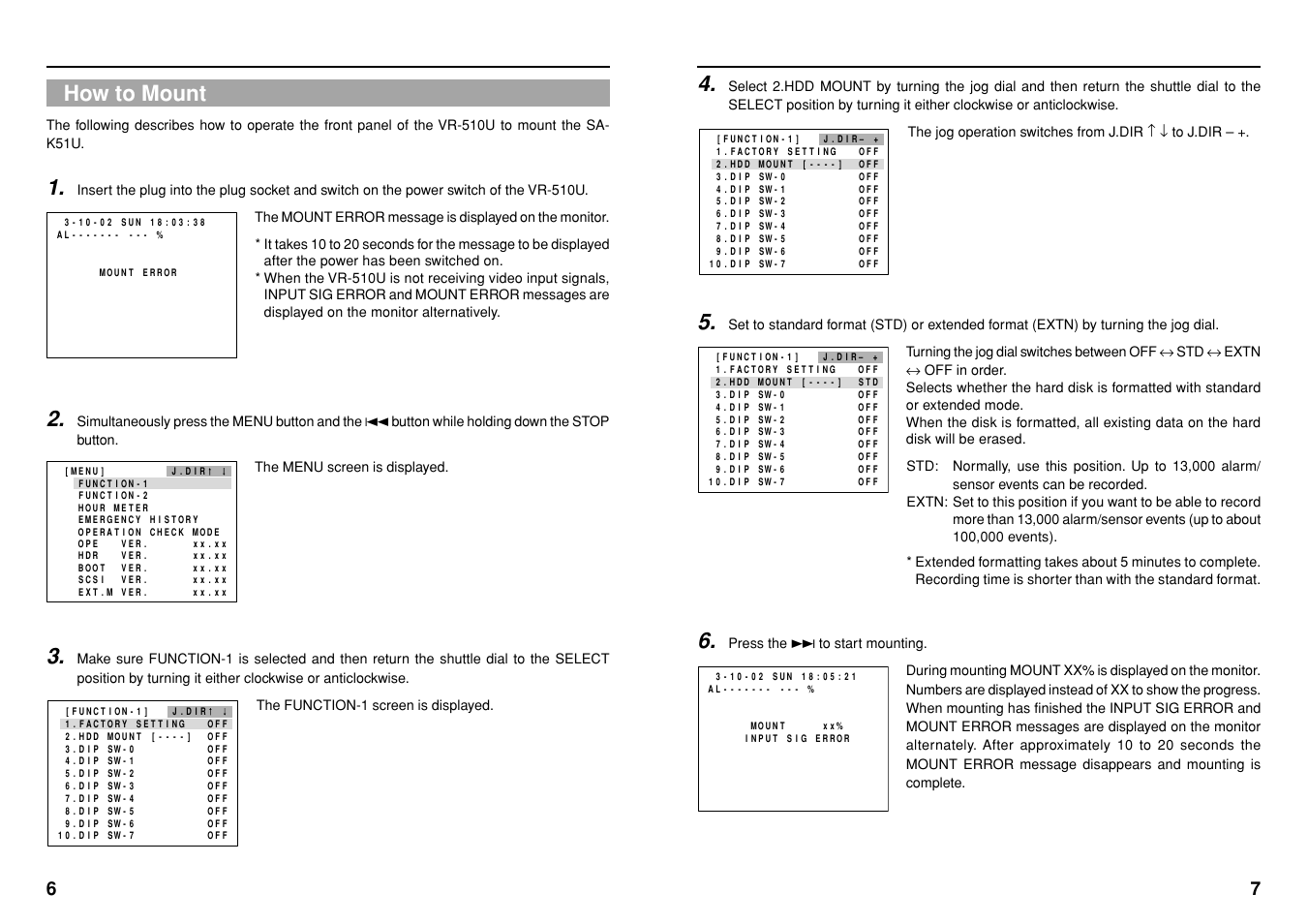 How to mount | JVC SA-K51U User Manual | Page 5 / 6