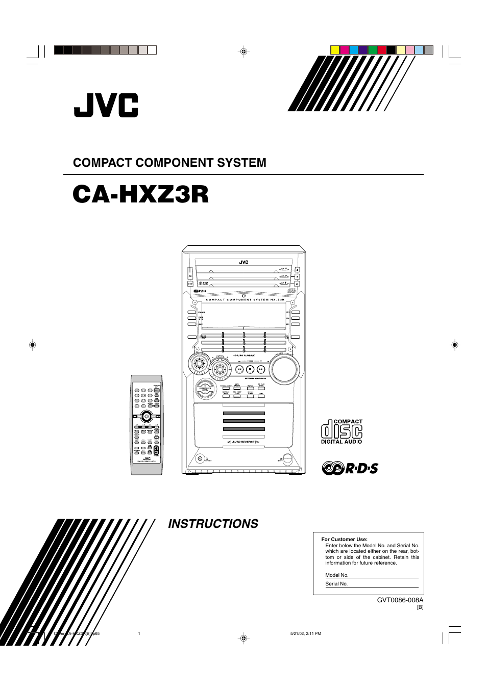 JVC CA-HXZ3R User Manual | 47 pages