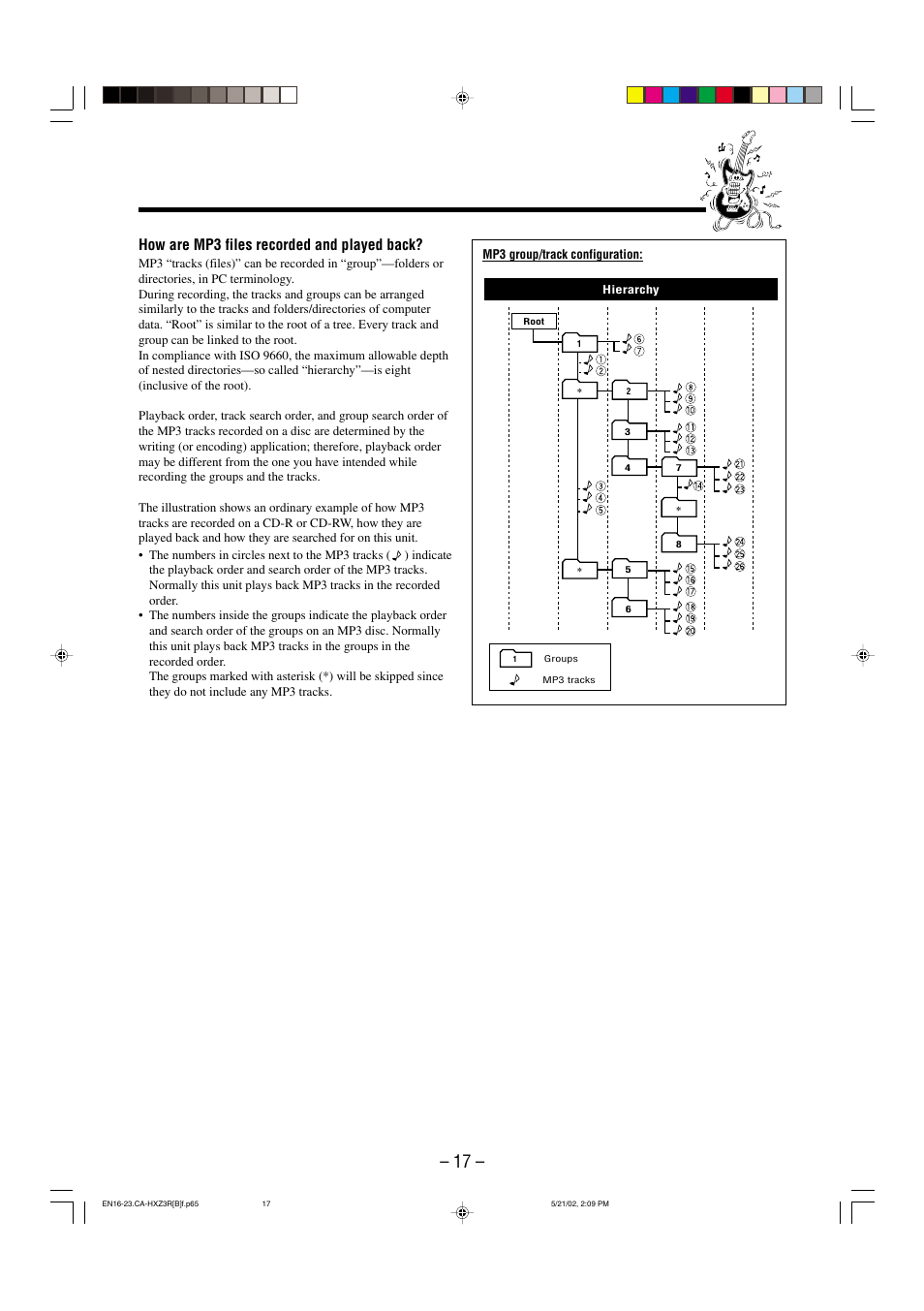 How are mp3 files recorded and played back | JVC CA-HXZ3R User Manual | Page 20 / 47