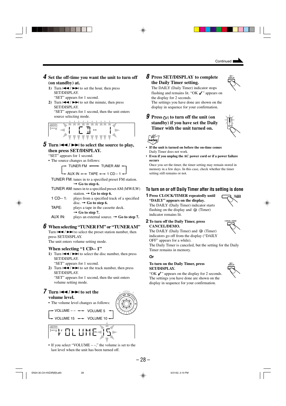 JVC CA-HXZ3R User Manual | Page 31 / 47