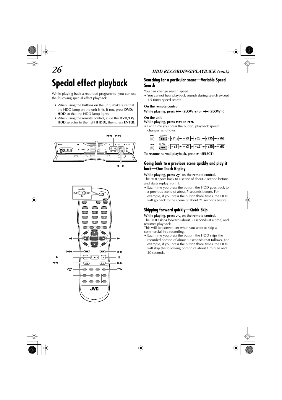 Special effect playback | JVC LET0239-001A User Manual | Page 26 / 96