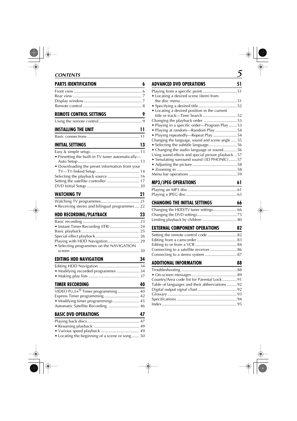 JVC LET0239-001A User Manual | Page 5 / 96