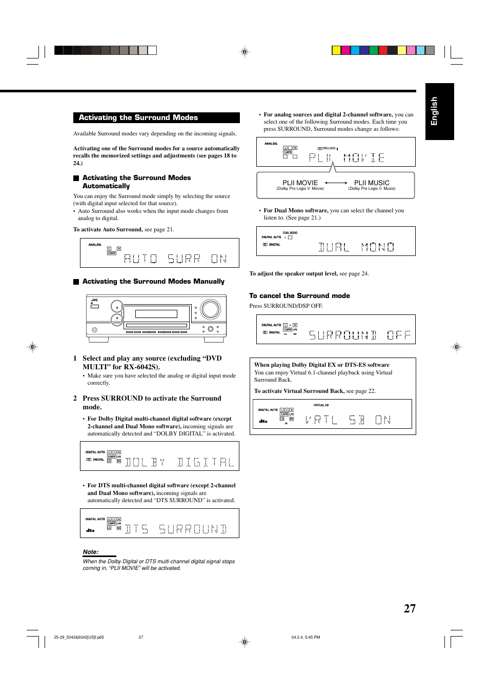 English | JVC LVT1140-004A User Manual | Page 31 / 43