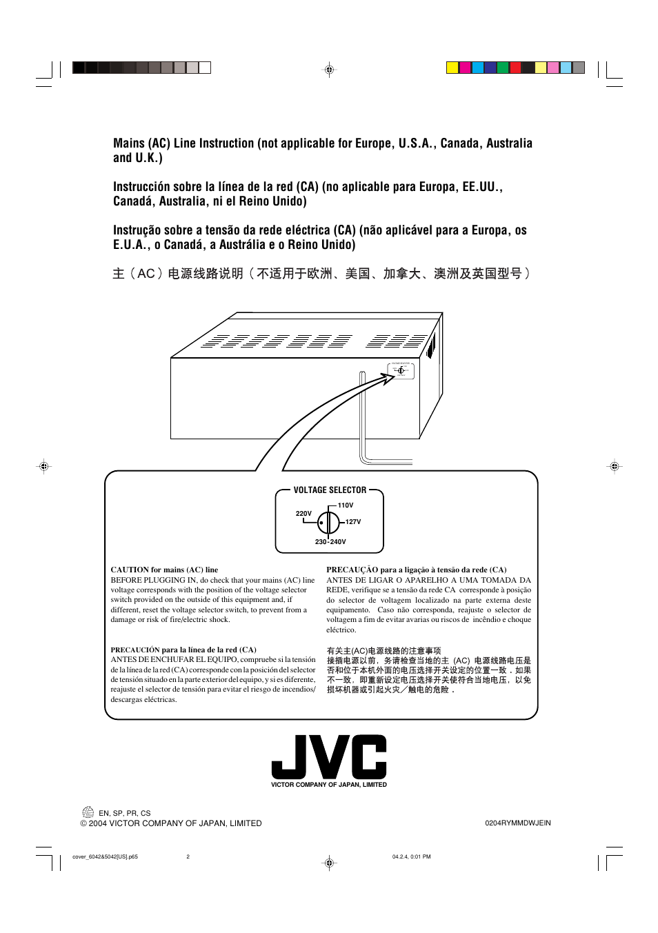 JVC LVT1140-004A User Manual | Page 43 / 43