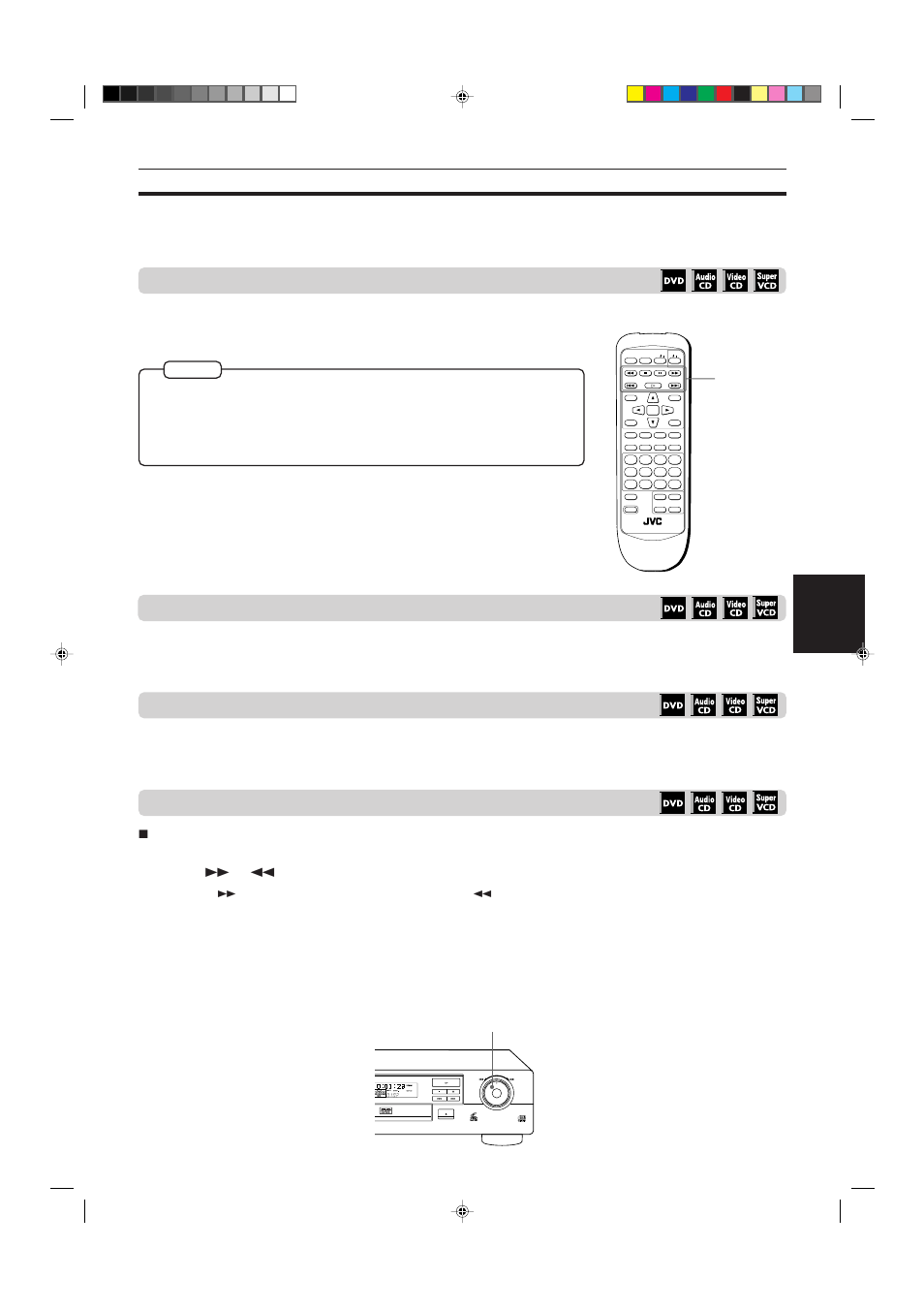 Basic playback, Press play, Press stop | Press pause, Press ¡ or 1, Use the shuttle knob, Shuttle, Pause stop skip open/close play | JVC XV-515GD  EN User Manual | Page 21 / 48