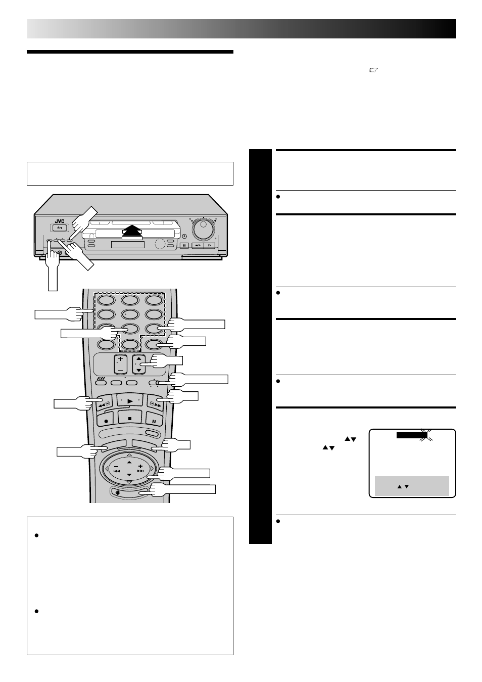 On-screen timer programming, Load a cassette, Access on-screen menu | Access program set screen, Select program number, Timer recording (cont.) | JVC HR-DD840KR User Manual | Page 42 / 68