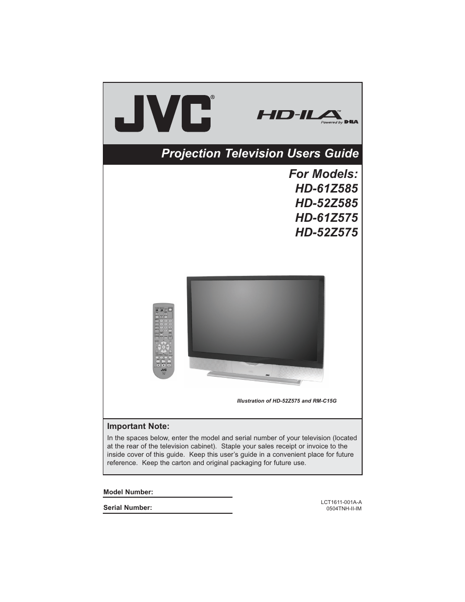 JVC HD-61Z585 User Manual | 89 pages