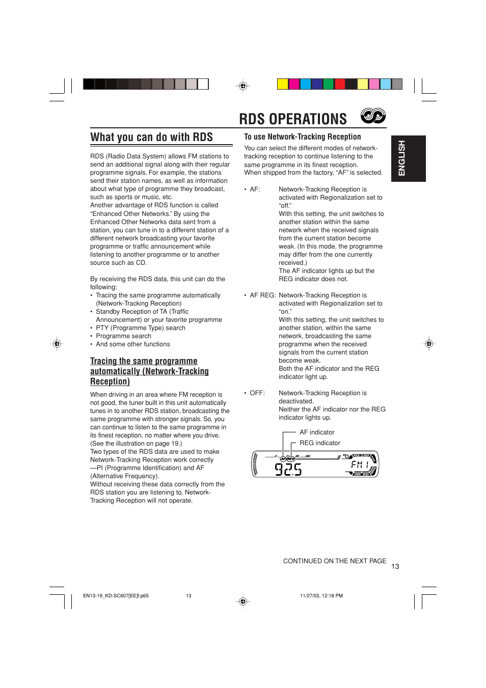 Rds operations, What you can do with rds | JVC GET0191-001A User Manual | Page 69 / 108