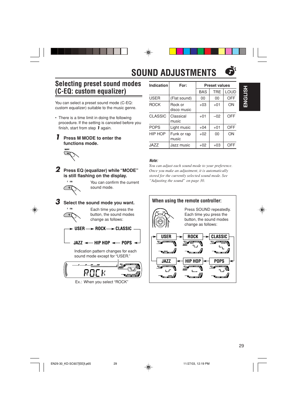 Sound adjustments | JVC GET0191-001A User Manual | Page 85 / 108