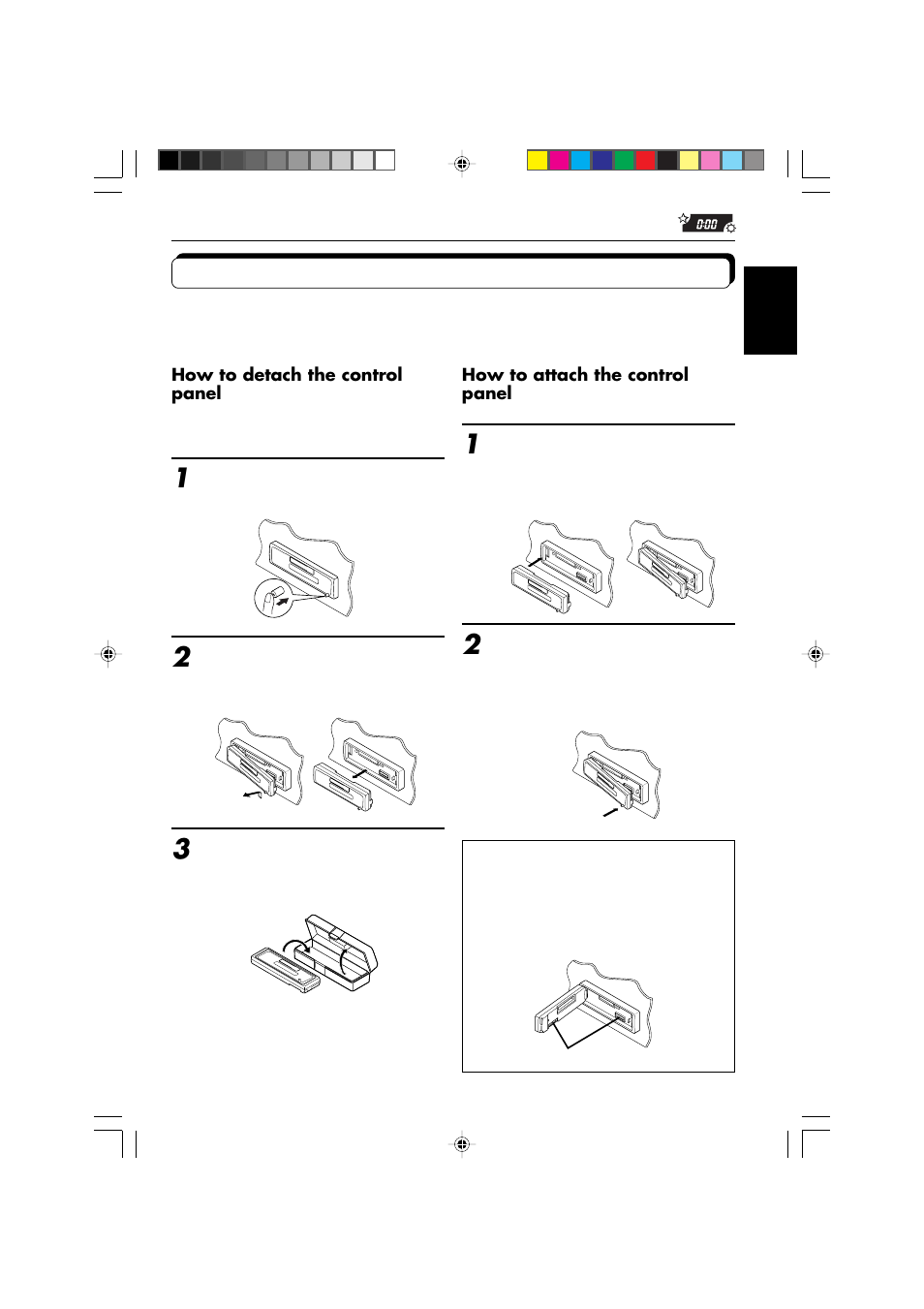 Detaching the control panel | JVC KS-F315EE User Manual | Page 15 / 23