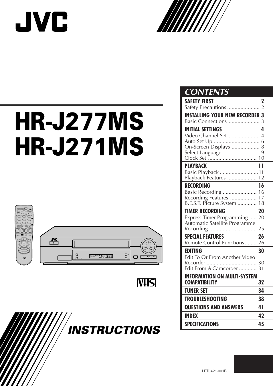 JVC HR-J271MS User Manual | 46 pages