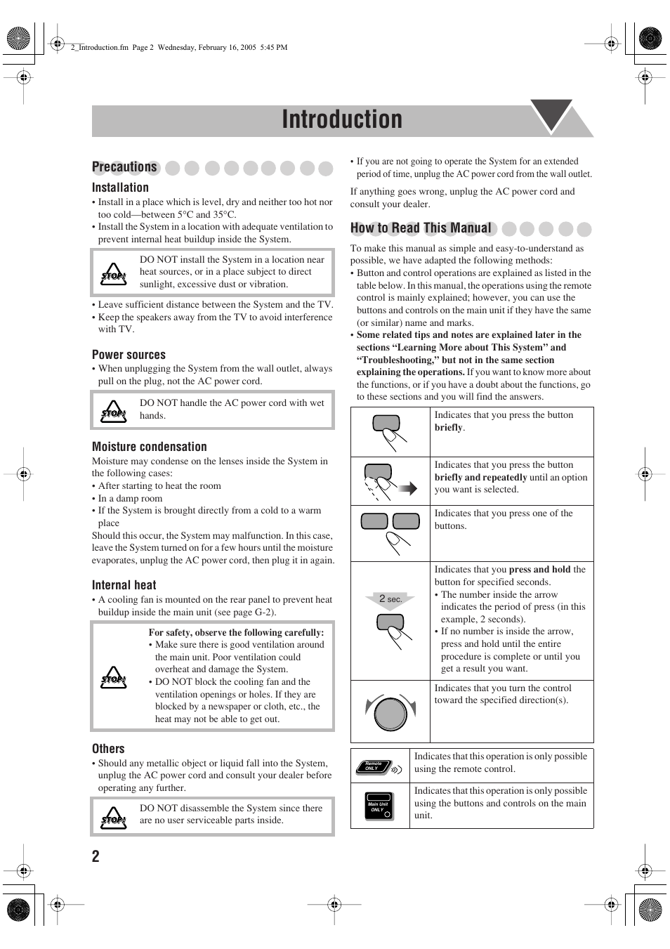 Introduction, Precautions, How to read this manual | JVC CA-UXS59 User Manual | Page 6 / 29