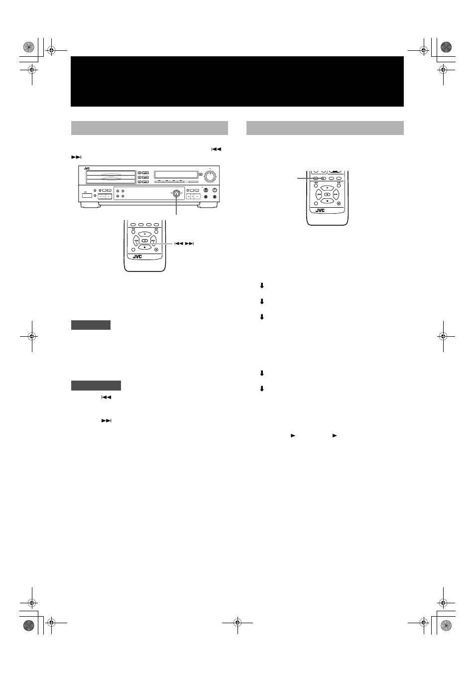 Skipping tracks, Repeat playback, 14 englis h | Mix balance standby phones level max min, During normal play mode, During program and random play modes | JVC XL-R5000BK User Manual | Page 19 / 48