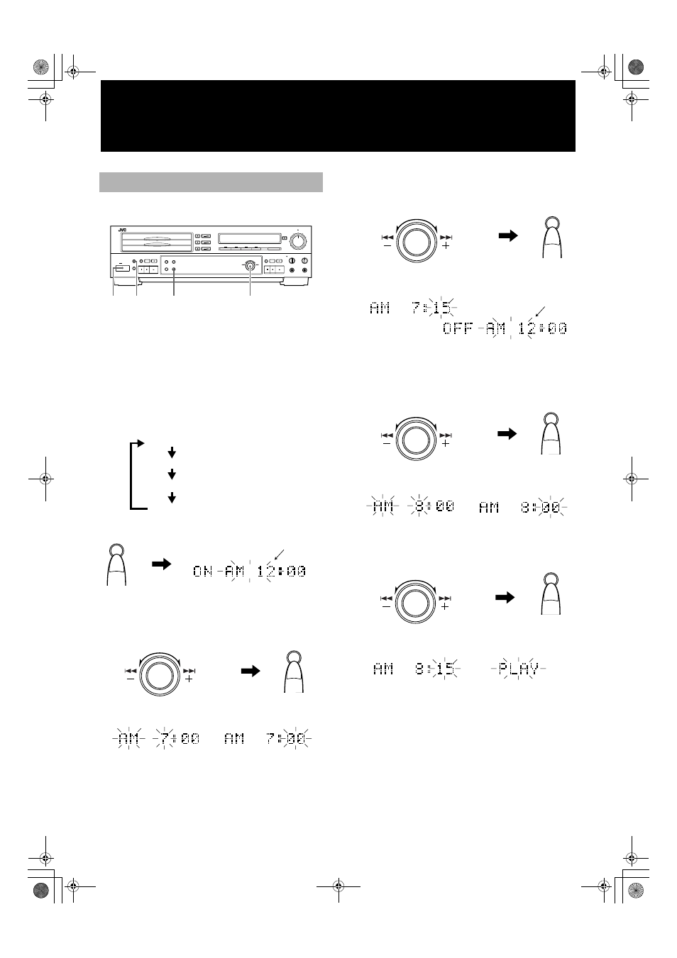 Timer operations, Timer play (wake-up play), 34 englis h | JVC XL-R5000BK User Manual | Page 39 / 48