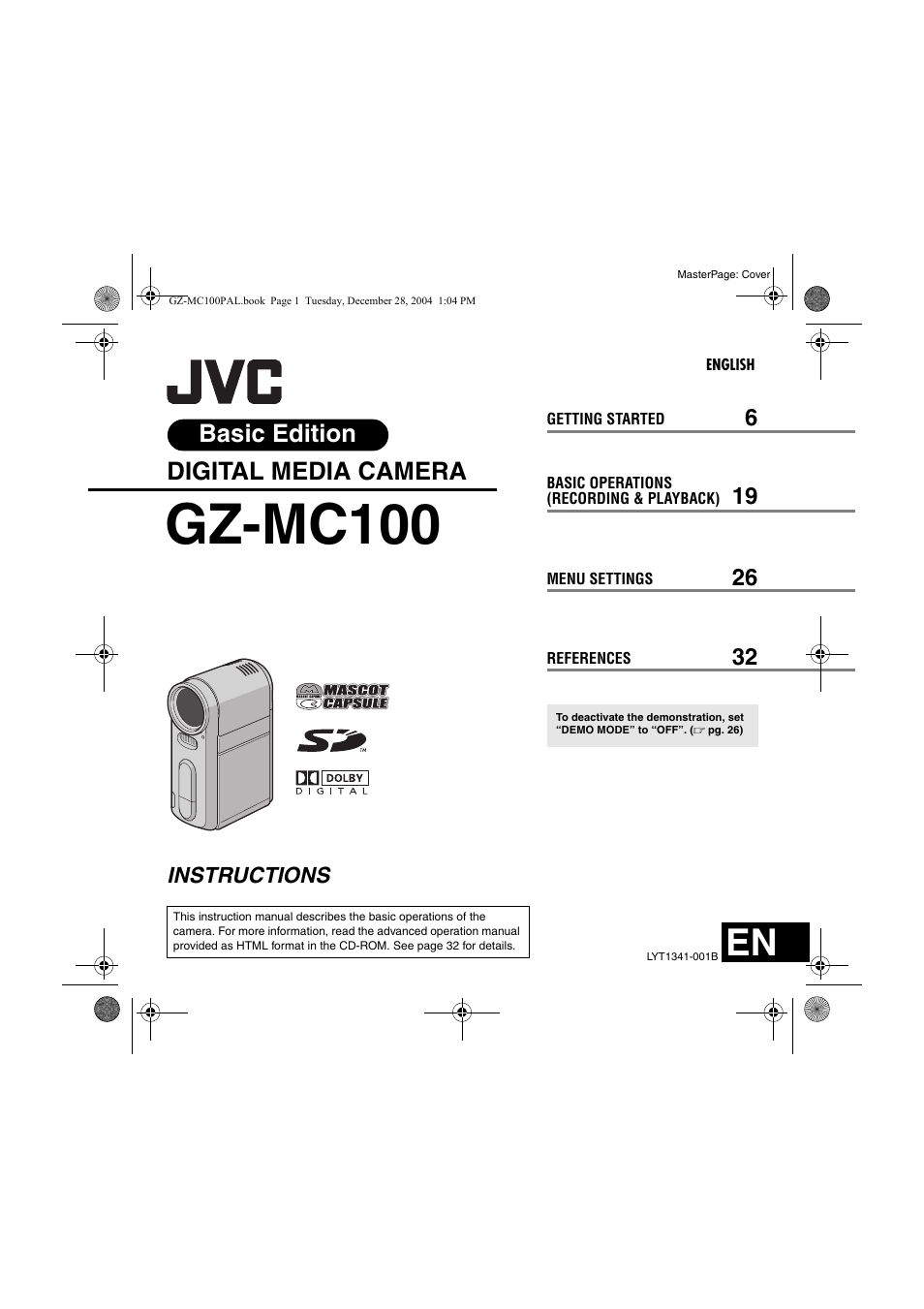 JVC LYT1341-001B EN User Manual | 44 pages