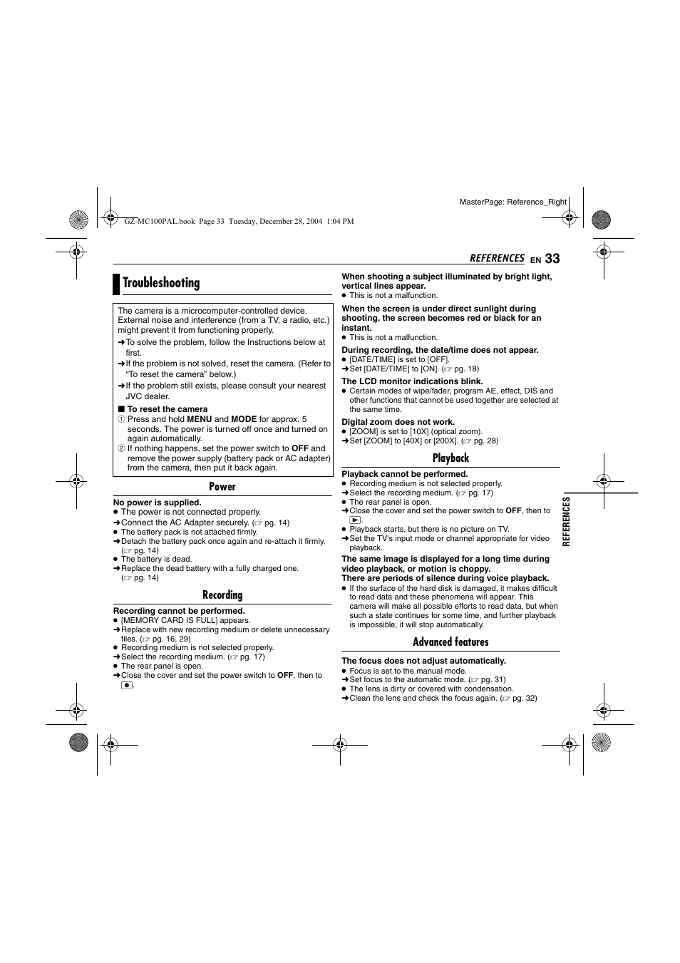 Troubleshooting | JVC LYT1341-001B EN User Manual | Page 33 / 44