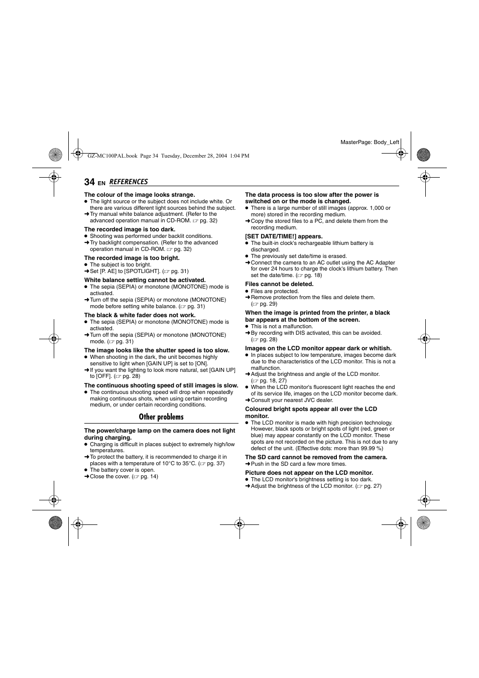 References, Other problems | JVC LYT1341-001B EN User Manual | Page 34 / 44