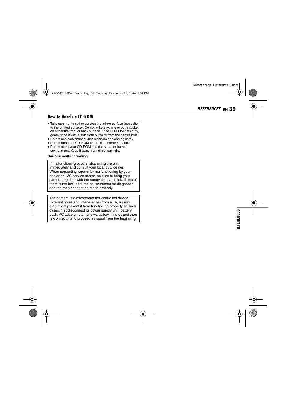 How to handle a cd-rom | JVC LYT1341-001B EN User Manual | Page 39 / 44