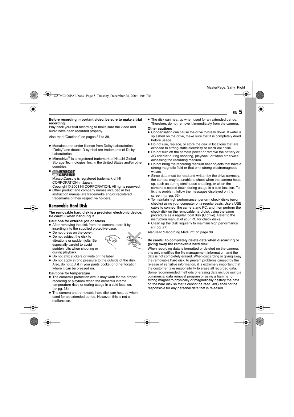 Removable hard disk, Pg. 5) | JVC LYT1341-001B EN User Manual | Page 5 / 44