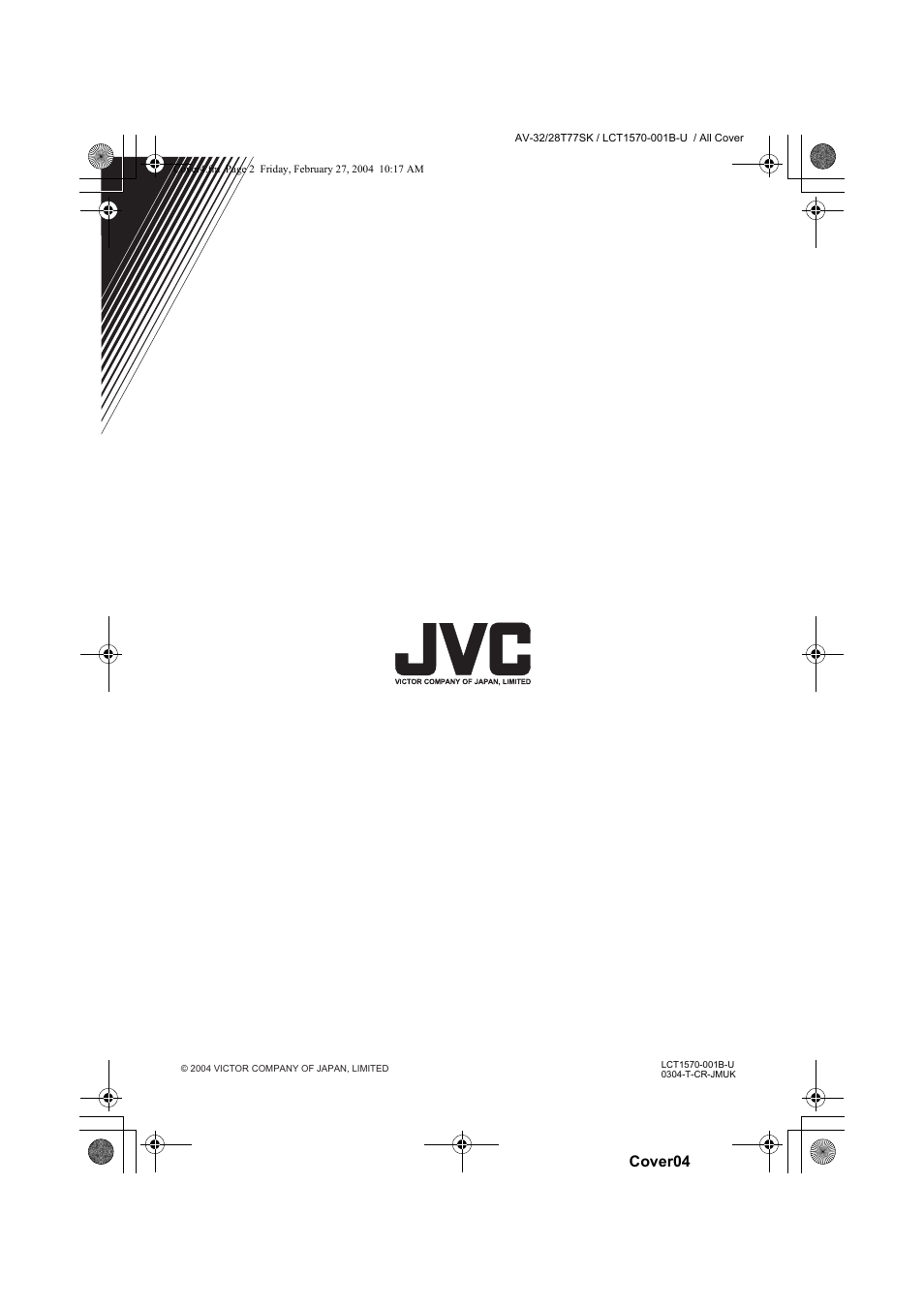 Cover04 | JVC AV-32T77SK User Manual | Page 40 / 40