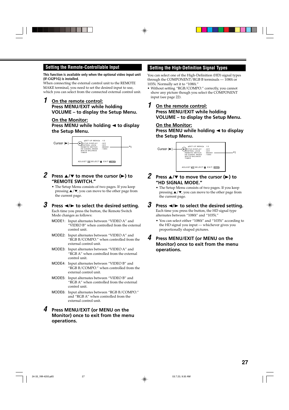 JVC VM-4200 User Manual | Page 29 / 44