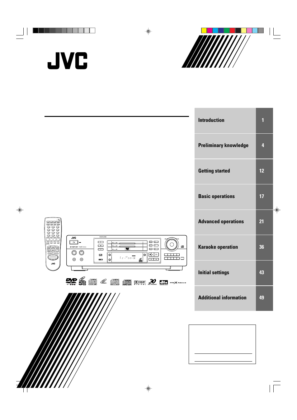 JVC XV-M565BK User Manual | 60 pages