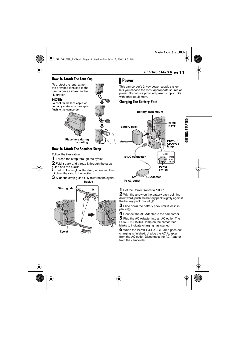 Power | JVC GR-D347U User Manual | Page 11 / 88