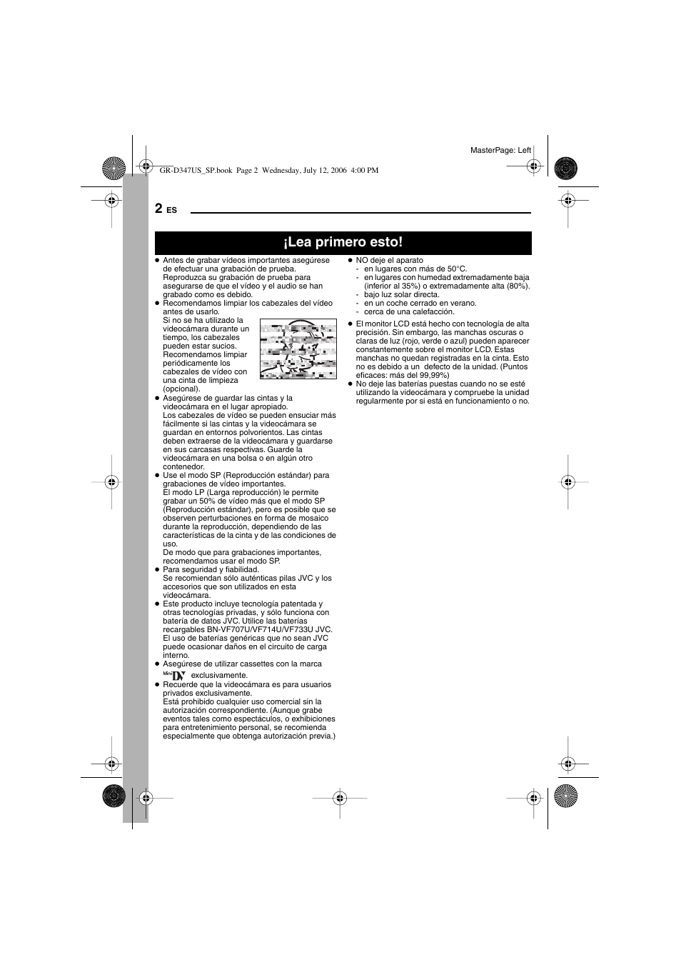 Lea primero esto | JVC GR-D347U User Manual | Page 46 / 88