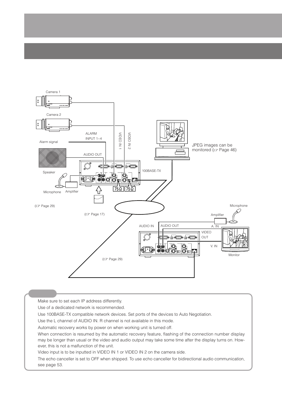 Step 1, Connection/installation, Network | 1 connection examples, 2) remote monitoring system, Continued), Cf card, Camera mode, Monitor mode, Av pk l h | JVC DM-NC40 User Manual | Page 14 / 60
