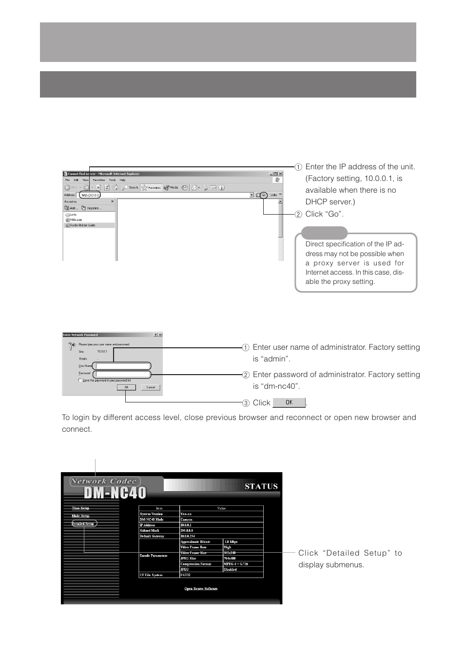 3 launching the browser, Launching the browser, Step 3 | Launching the web browser | JVC DM-NC40 User Manual | Page 26 / 60