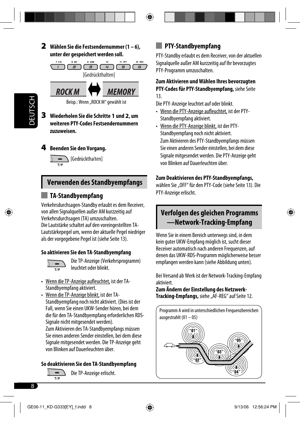 Verwenden des standbyempfangs | JVC KD-G332 User Manual | Page 26 / 56