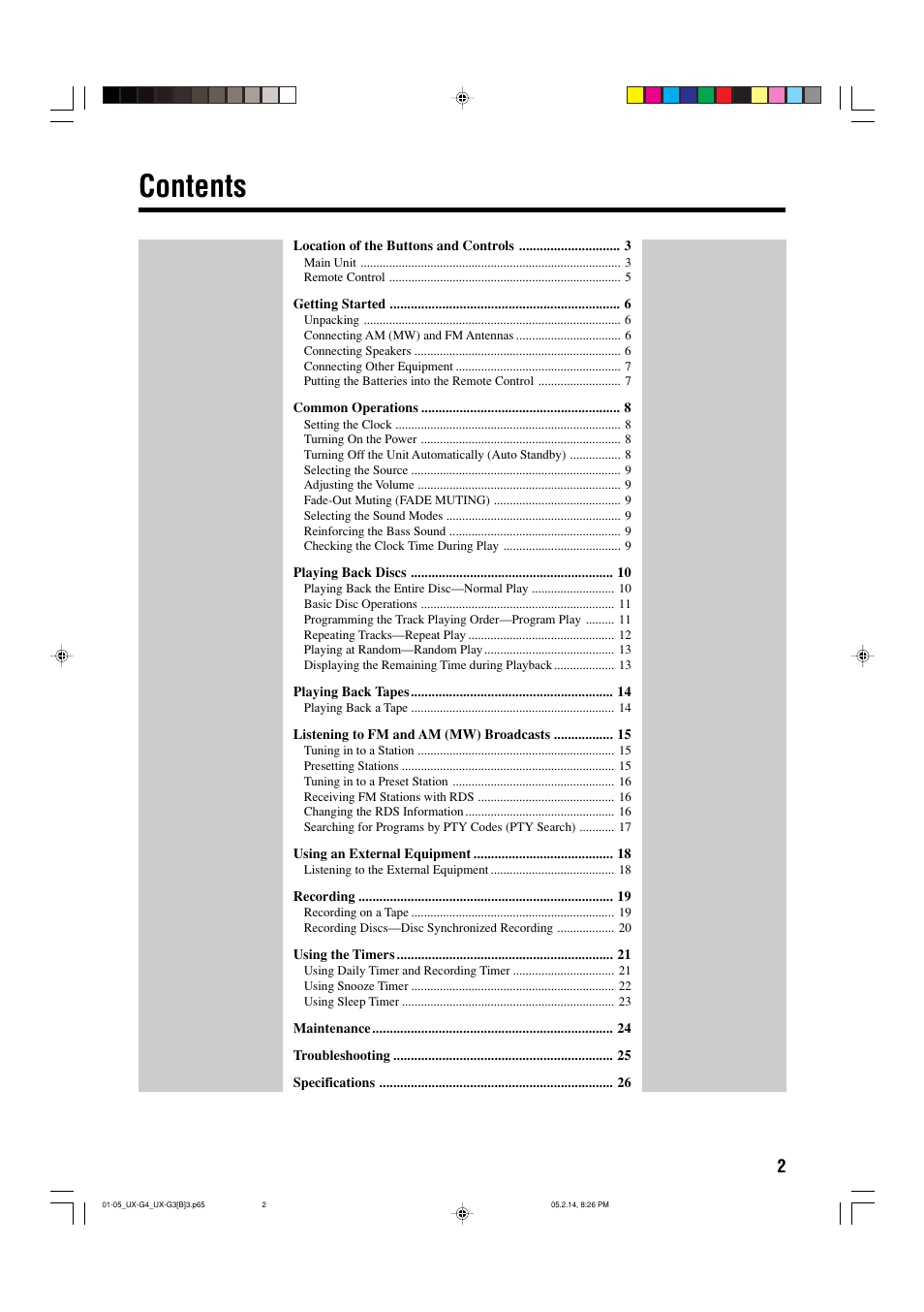 JVC CA-UXG4 User Manual | Page 5 / 30