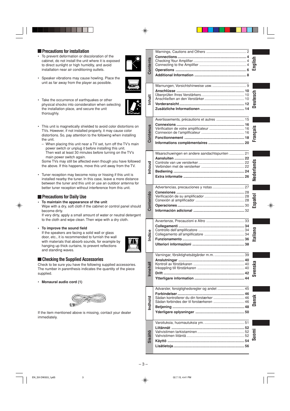 JVC SX-DW303 User Manual | Page 3 / 9
