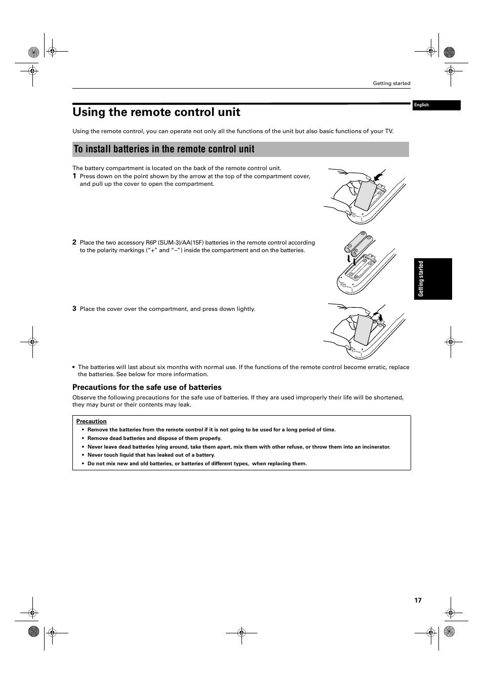 Using the remote control unit | JVC XV-M50BK User Manual | Page 19 / 56