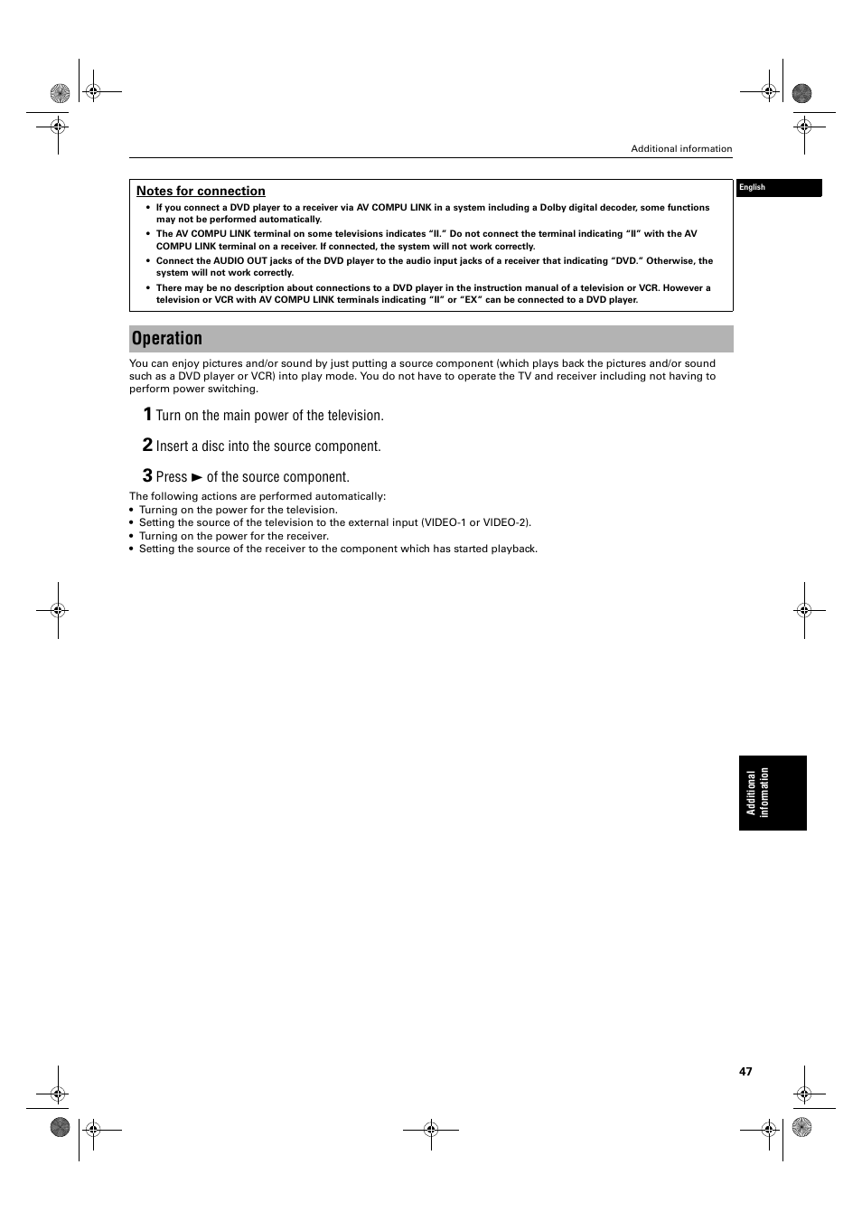 Operation | JVC XV-M50BK User Manual | Page 49 / 56