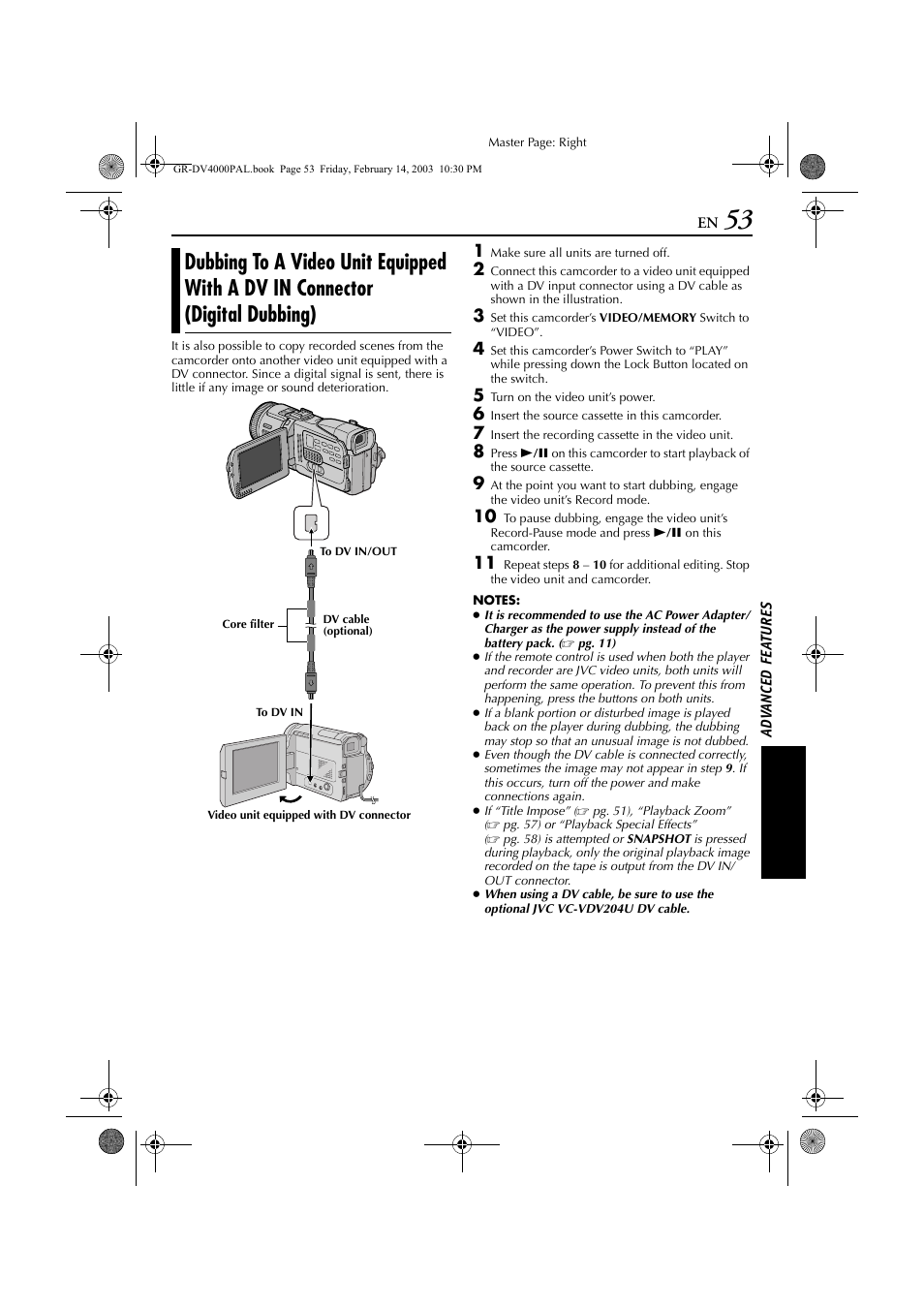 JVC GR-DV4000 User Manual | Page 53 / 88