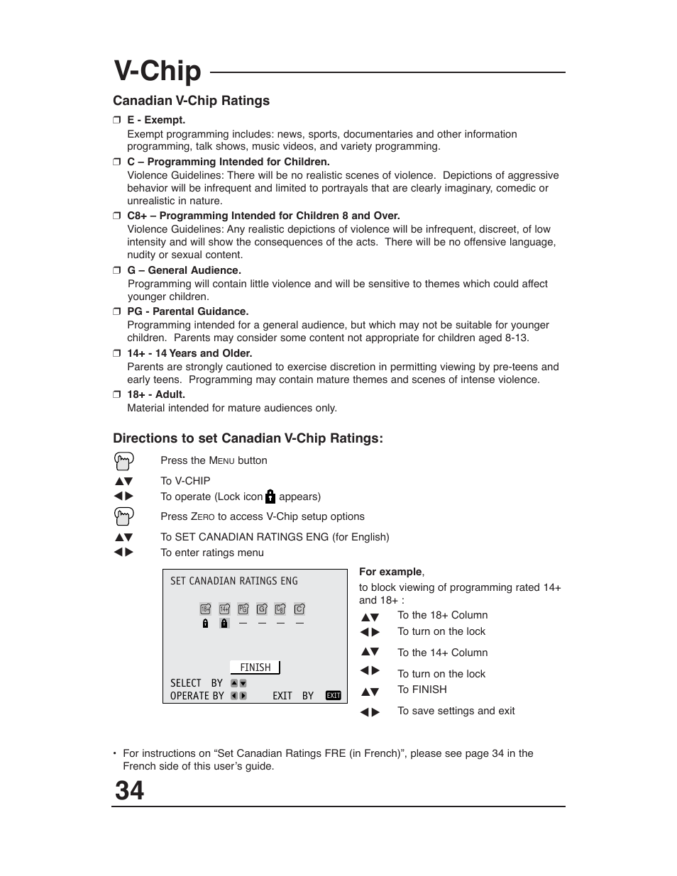 V-chip | JVC AV 36P903 User Manual | Page 34 / 60