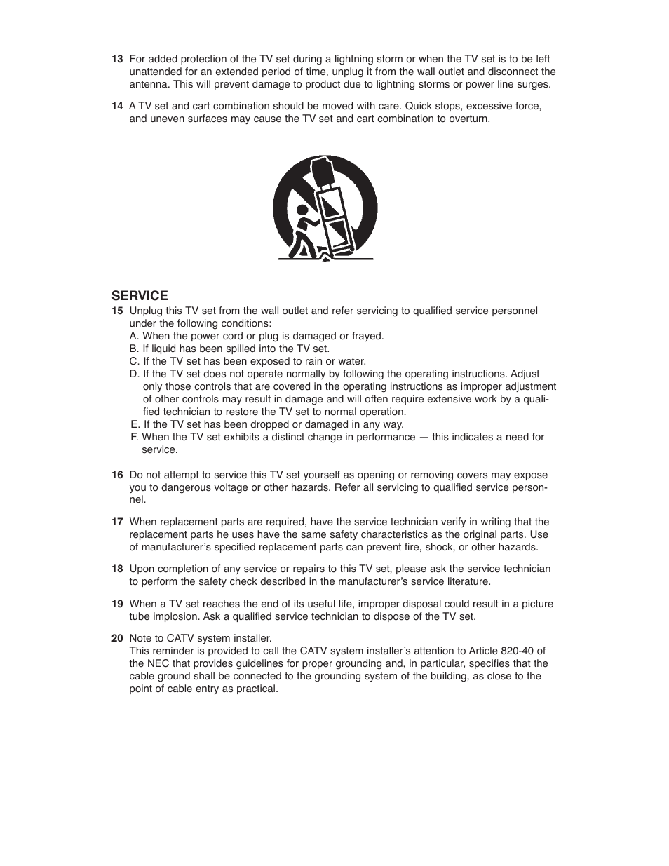 Service | JVC AV 36P903 User Manual | Page 5 / 60